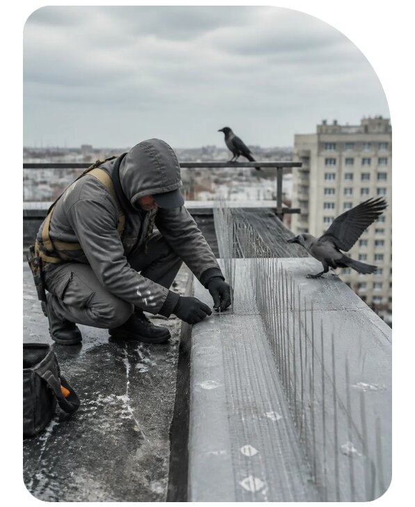 Защита от ворон под ключ в Партизанске по цене от 5367 р. | Сенат-Прт